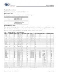 CY8CLED04-68LTXIT Datasheet Pagina 11