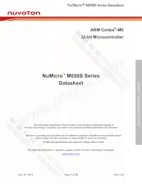 M058SZAN Datasheet Cover