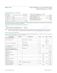 MAX11154ETC+ Datasheet Page 2
