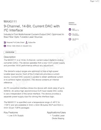 MAX5111GWX+T Datasheet Copertura