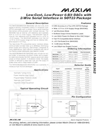 MAX5360NEUK+T Datenblatt Cover