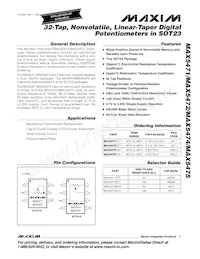 MAX5472EZT+T Datenblatt Cover
