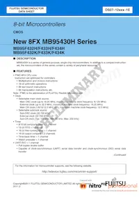 MB95F434KPMC-G-SNE2 Datenblatt Cover