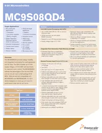 MC9S08QD4CSCR Datenblatt Cover