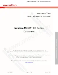 MINI51LDE Datasheet Cover