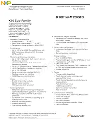 MK10FN1M0VMD12 Datasheet Cover
