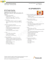 MK12DX256VLF5 Datasheet Cover