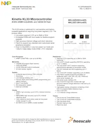 MKL33Z128VMP4 Datasheet Cover