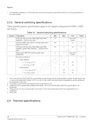 MKV31F128VLL10 데이터 시트 페이지 18