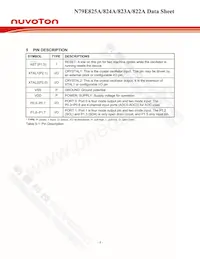 N79E825ADG Datasheet Page 8