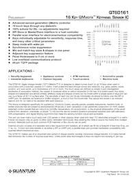 QT60161-AS Datasheet Cover