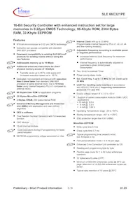 SLE 66C321PE MFC5.8 Datasheet Page 3