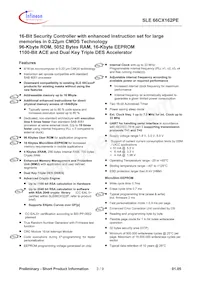 SLE 66CX162PE MFC5.8數據表 頁面 3