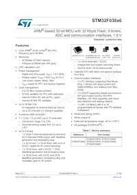 STM32F038C6T7 Datasheet Cover