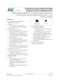 STM32F070RBT6TR Datasheet Cover