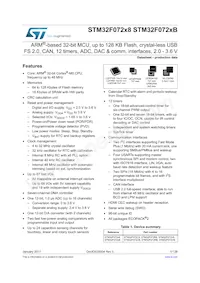 STM32F072VBH7 Datenblatt Cover