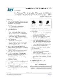 STM32F301C6T6TR Datasheet Cover