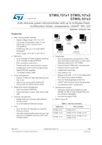 STM8L101K3T3TR Datasheet Cover