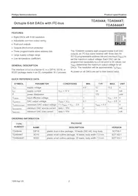 TDA8444T/N4數據表 頁面 2
