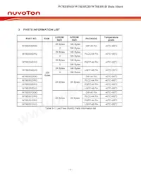 W78E051DDG Datasheet Page 6