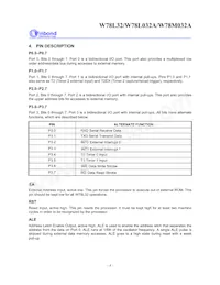 W78L032A24FL Datasheet Page 4