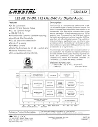 CS43122-KSZ Datenblatt Cover