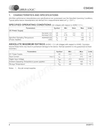 CS4340-KSZR Datasheet Page 4