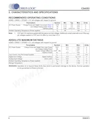 CS4353-CNZR Datasheet Page 6