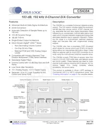 CS4384-CQZR Datasheet Copertura