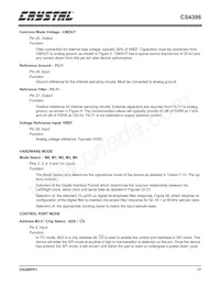 CS4396-KSZ Datasheet Page 17