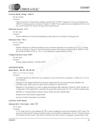 CS4397-KSZR Datasheet Page 21