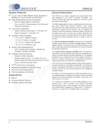 CS43L22-CNZR Datasheet Page 2