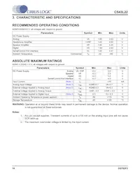 CS43L22-CNZR數據表 頁面 10