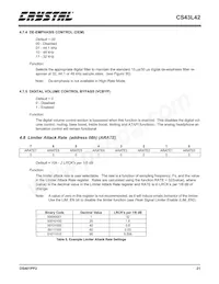 CS43L42-KZZ Datasheet Page 21