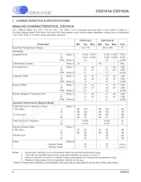 CS5102A-JLZ Datasheet Page 4