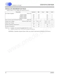 CS5102A-JLZ Datasheet Pagina 14