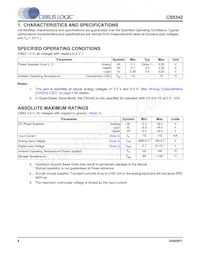 CS5342-CZZR Datasheet Page 4