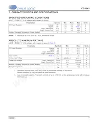 CS5345-CQZR Datasheet Page 7