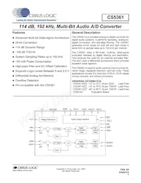 CS5361-DZZR Datasheet Cover