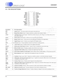 CS5361-DZZR Datasheet Page 14