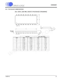 CS5361-DZZR Datasheet Page 21