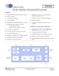 CS5364-DQZR Datasheet Cover