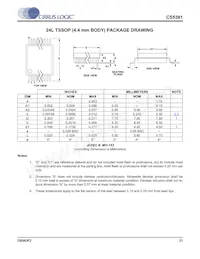 CS5381-KSZR數據表 頁面 21