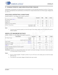 CS53L21-DNZ Datasheet Page 11