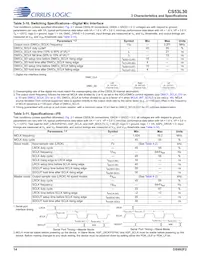 CS53L30-CNZR數據表 頁面 14