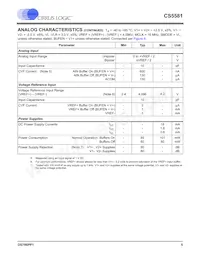 CS5581-ISZR Datasheet Page 5