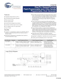 CY22150KFCT Datasheet Cover