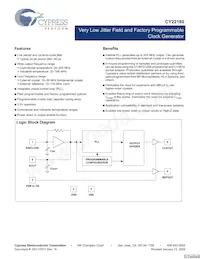 CY22180FSXIT Datasheet Cover
