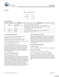 CY2V014FLXIT Datasheet Page 2