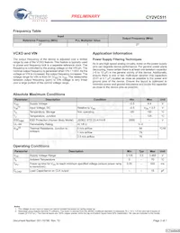 CY2VC511ZXC Datasheet Page 3